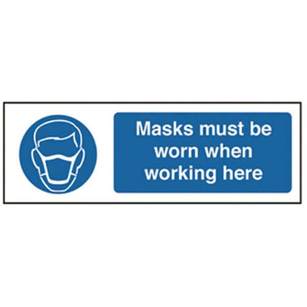 Masks Must Be Worn When. R/P 300 x 100mm