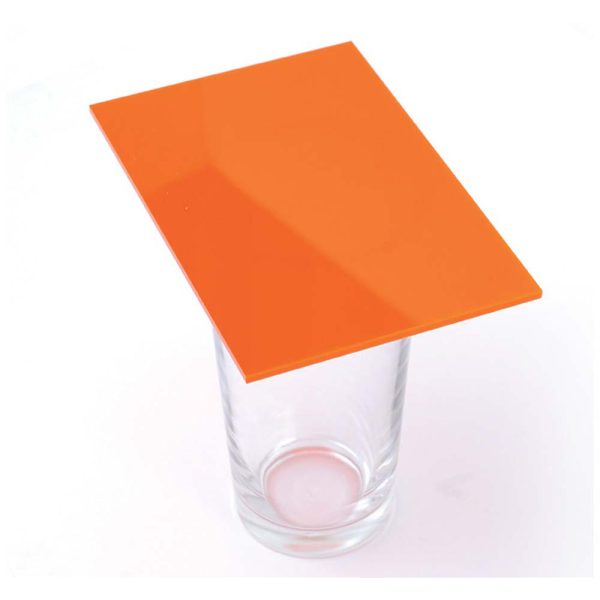 Premium Cast Acrylic 3mm Sheet - Solid Orange 1000 x 500mm