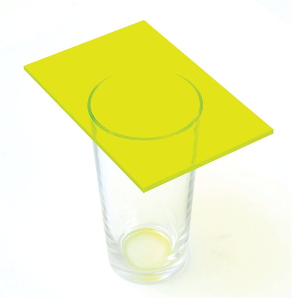 Tinted Cast Acrylic 3mm Sheet - Yellow 1000 x 500mm