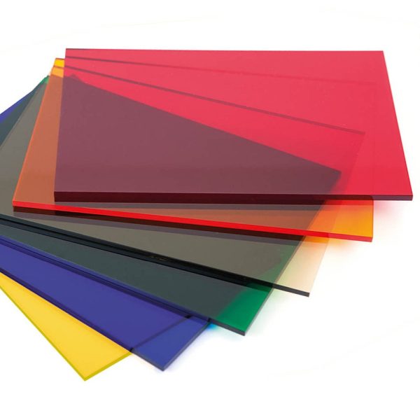 Tinted Cast Acrylic 3mm Sheet - 600 x 400mm Assorted Pack of 6 Colours