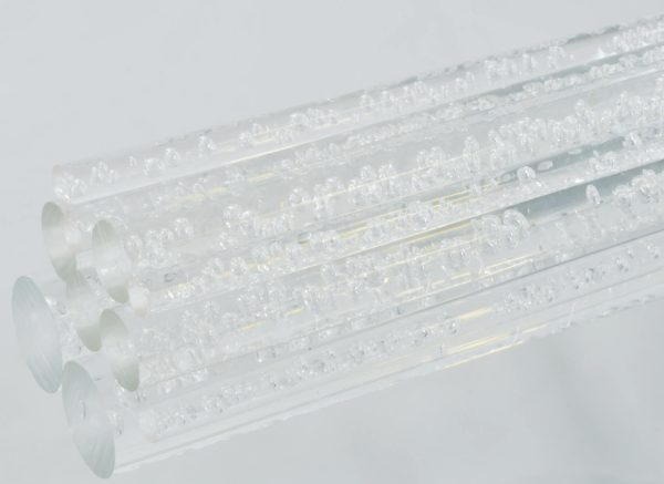 Bubble Acrylic Rods - Bulk Pack of 10 - Clear