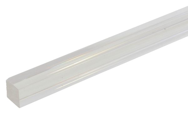 Clear Acrylic Square Bar 3mm x 610mm