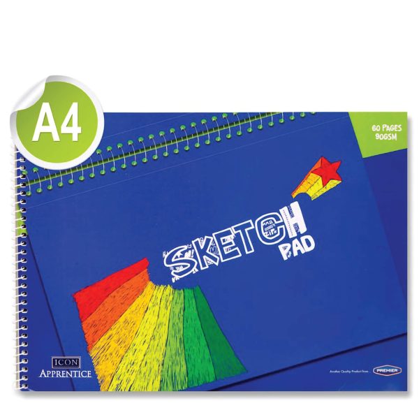 Apprentice Spiral Sketch Pad A4 90gsm - 30 Sheets