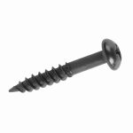 Black Roundhead Woodscrew 4 x 20mm (Pack of 200)