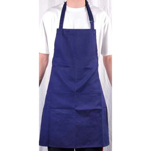 Cotton Apron - Navy   28" x 30"L  No Pocket