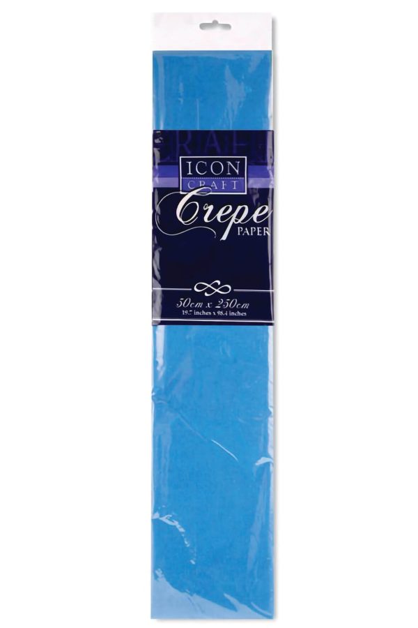 Crepe Paper Dark Blue 500mm x 2.5m 17gsm