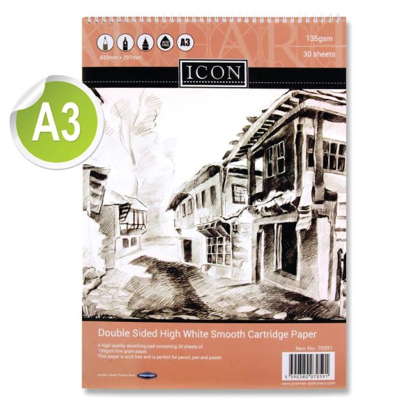 Cartridge Wiro Sketch Pad A3 135gsm - 30 Sheets