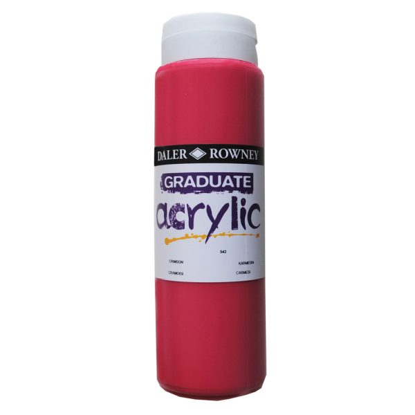 Daler Rowney Graduate Acrylic - Crimson - 500ml