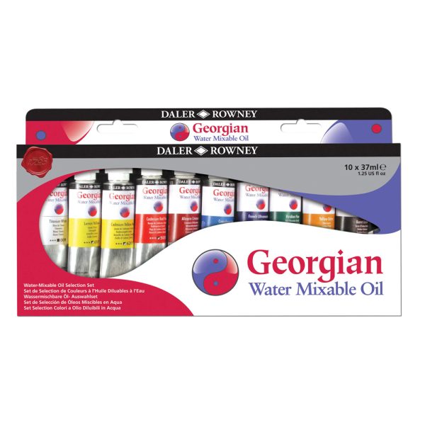 Daler Rowney Georgian Water Mixable Oil Paint - Starter Set - 10 x 37ml