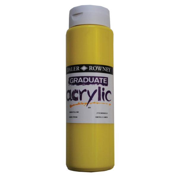 Daler Rowney Graduate Acrylic - Lemon Yellow - 500ml