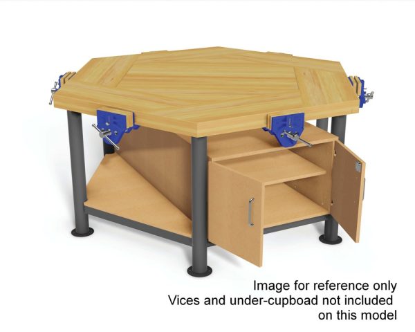 Edubench Hexagonal Six Station Bench - Beech 1600 x 1600 x 825mm