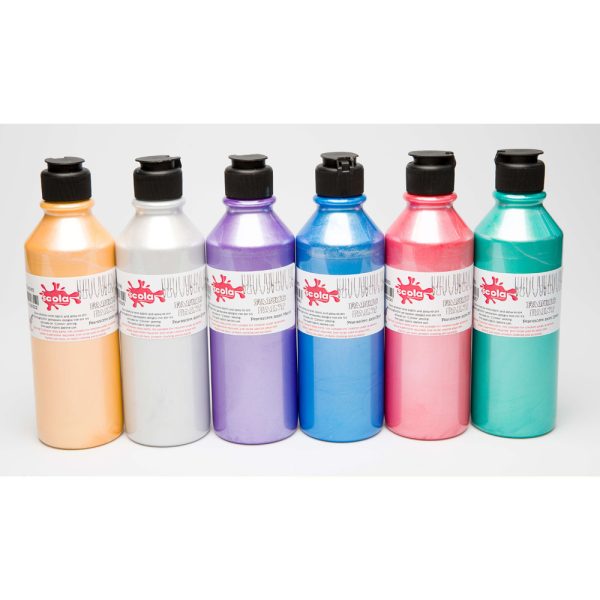 Pearlescent Fabric Paint 300ml - Pack of 6