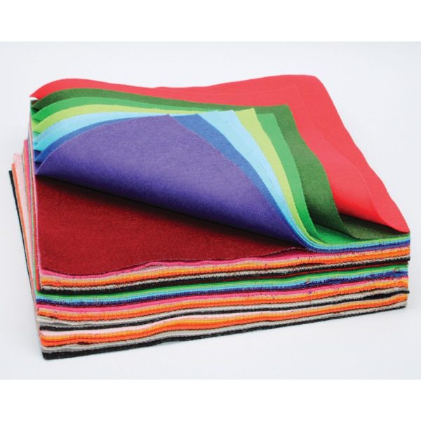 Premium Felt Squares 22cm/9" - Pack of 50