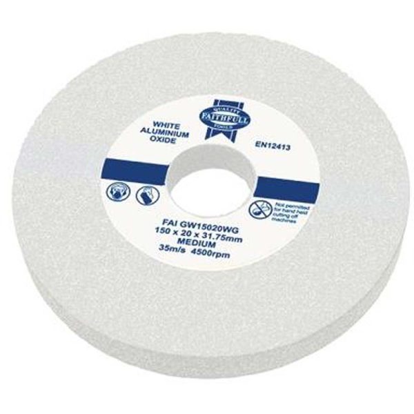 Grinding Wheel - White - 6" x 3/4"