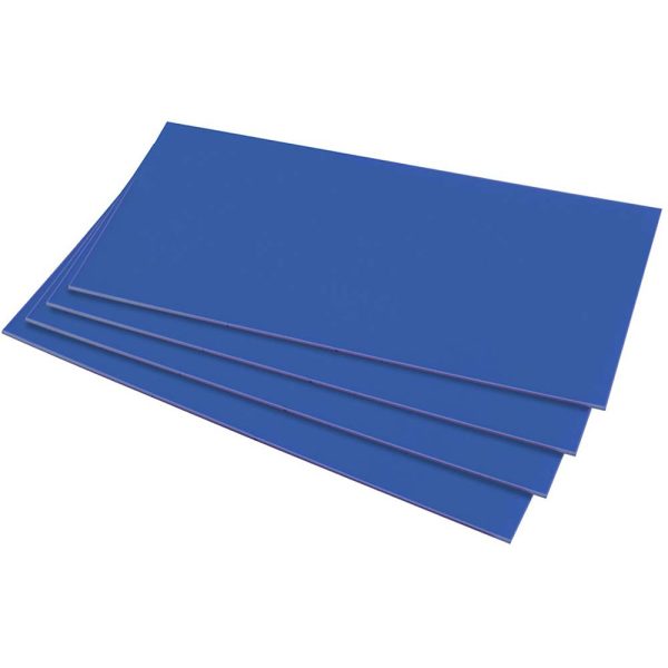 HIPS  1.0mm Sheet - 254mm x 457mm - Mid Blue