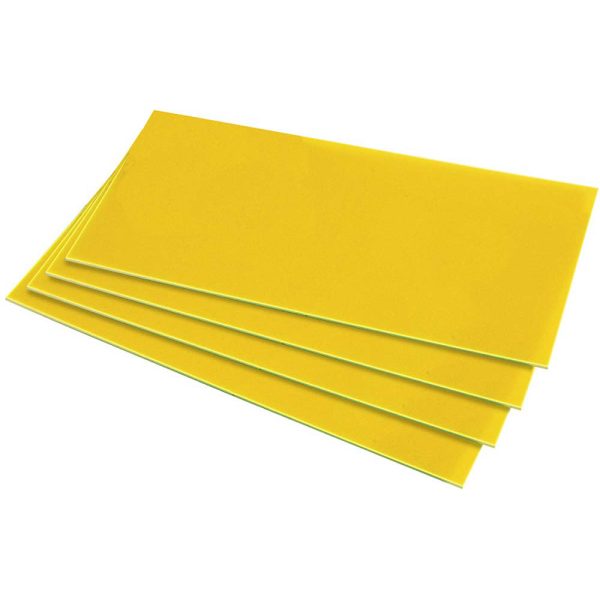 HIPS 1.0mm Sheet - 508mm  x 457mm - Yellow