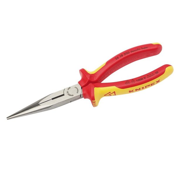 Knipex VDE Fully Insulated Long Nose Pliers, 200mm