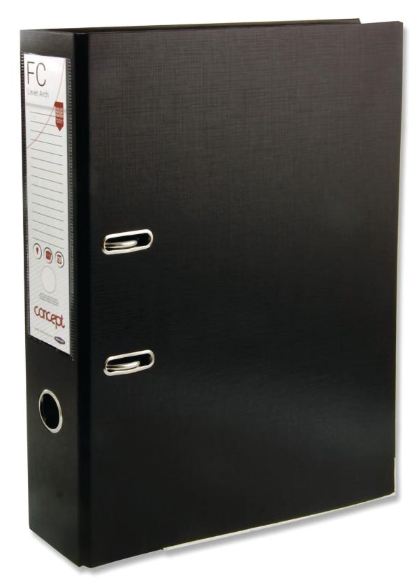 Lever Arch File Black Polypropylene A4