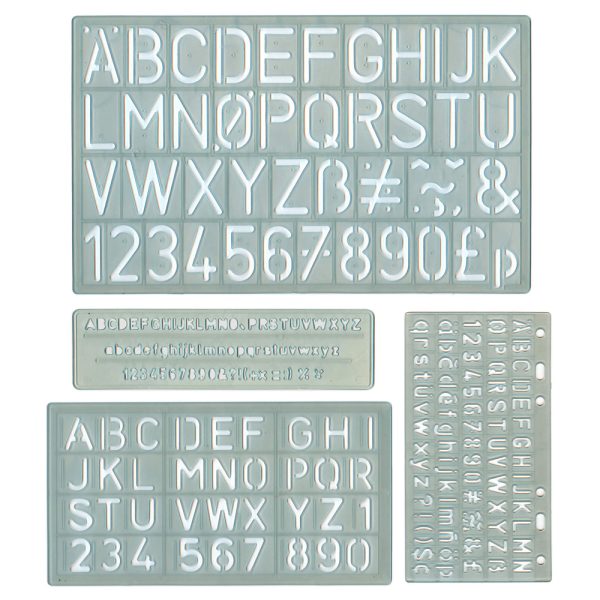 Lettering Stencils 5 - 30mm Set 4