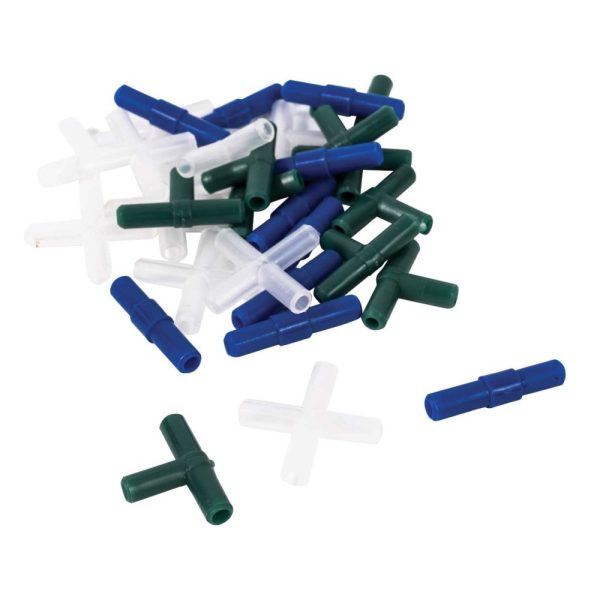 Pneumatics 2 Way Tubing Connectors - Pack of 100