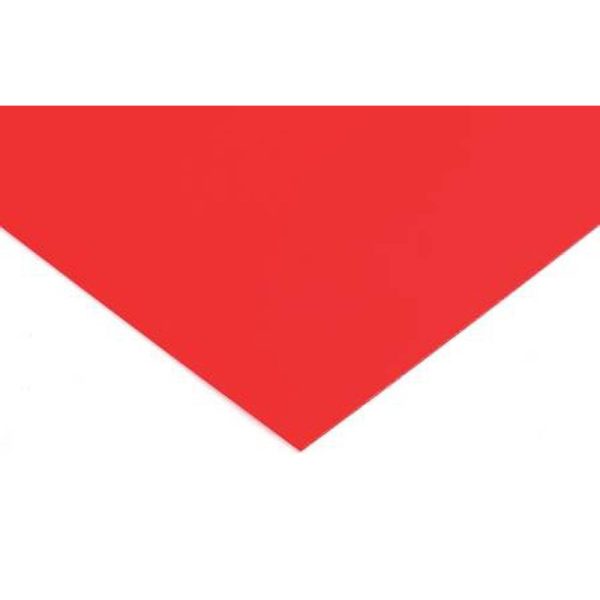 Polypropylene 0.75mm Sheet - 1100 x 650mm - Red