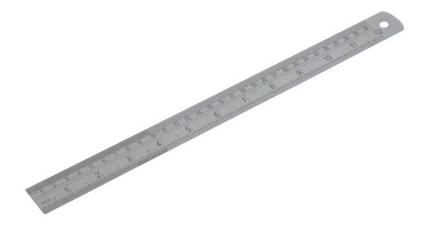 Diatec Metric/Imperial Stainless Steel Rule 12"/300mm