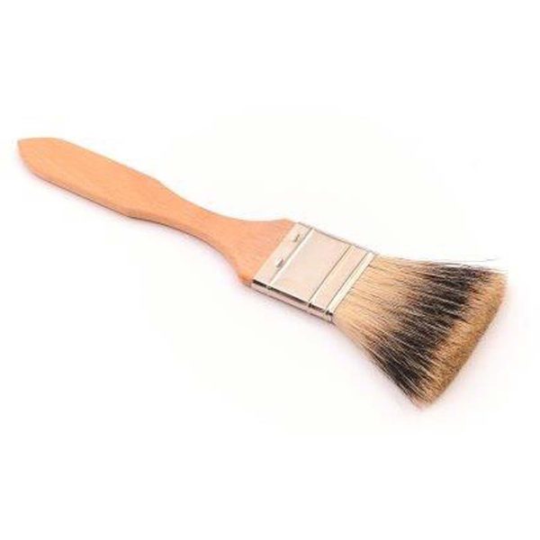 Flat Badger Hair Brush - Thin 2"