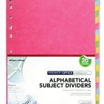 A-Z Subject Dividers 160gsm - 20 Parts