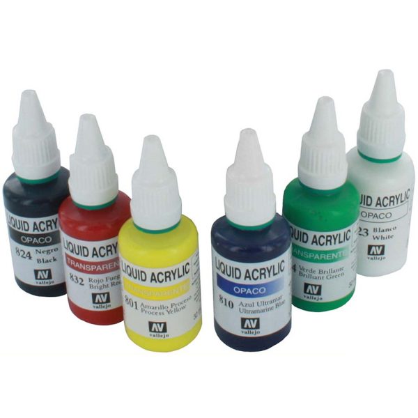 Spraycraft Primary Colour Set - 6 Liquid Acrylic Colours