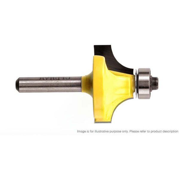 Viper Roundover Router Cutter, 3/8in R x 1 1/4in D x 21/32in L x 1/4in Shank - No.303